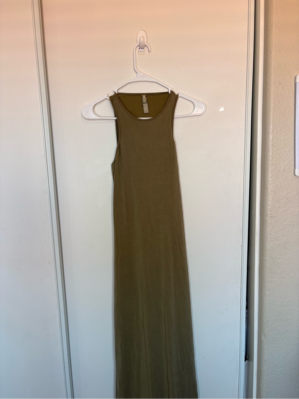 SKIMS Soft Lounge Sleeveless Long Tank Dress- Army Green Women’s Size L - Picture 3 of 9